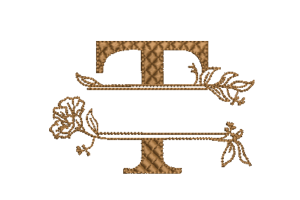 T Alphabet Embroidery Design - Monogram - Font - Machine Embroidery Pattern- 4 Sizes – Instant Download Machine Embroidery Designs