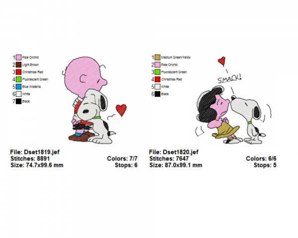 Snoopy Dog Cartoon Embroidery Design Bundle - Machine Embroidery Pattern - 20 Types - Instant Download Machine Embroidery Designs