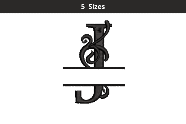 Applique Letter-J Alphabet Embroidery Design - Monogram - Font - Machine Embroidery Pattern- 5 Sizes – Instant Download Machine Embroidery Designs