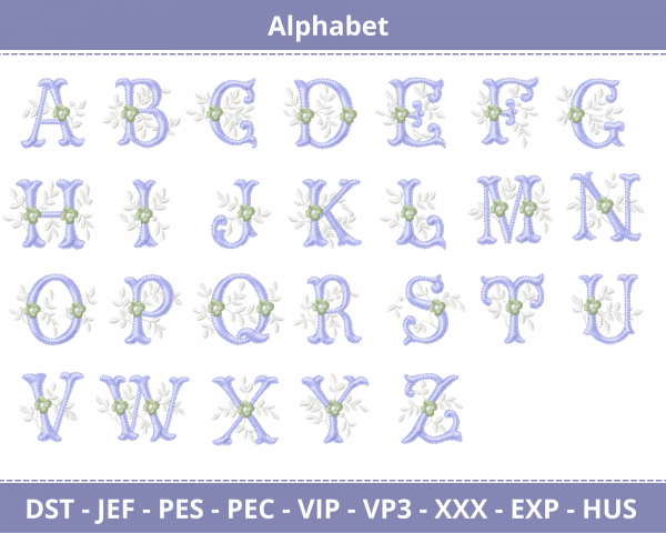 Alphabet Embroidery Design Bundle - Monogram - Font - Machine Embroidery - Instant Download Machine Embroidery Designs