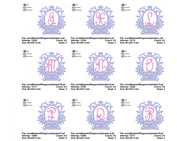 Alphabets Embroidery Design Bundle - Monogram - Font - Machine Embroidery Pattern – Instant Download Machine Embroidery Designs