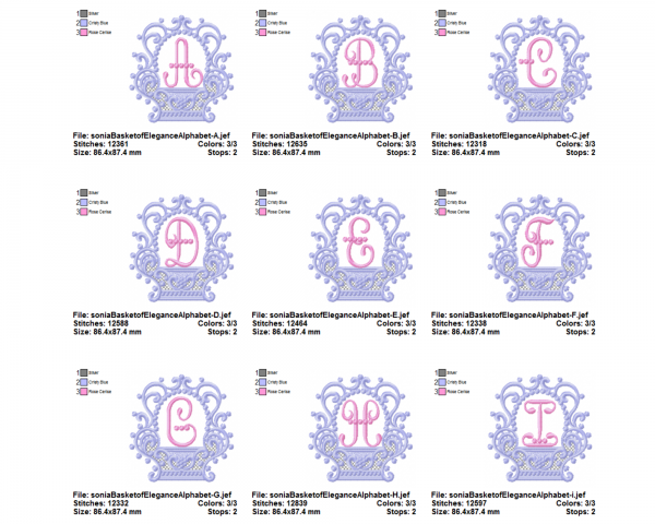 Alphabets Embroidery Design Bundle - Monogram - Font - Machine Embroidery Pattern – Instant Download Machine Embroidery Designs