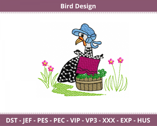 Bird Embroidery Design - Machine Embroidery Pattern - Instant Download Machine Embroidery Designs
