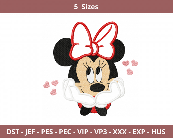 Mickey Mouse Embroidery Design - cartoon - Machine Embroidery Pattern - 5 Sizes - Instant Download Machine Embroidery Designs