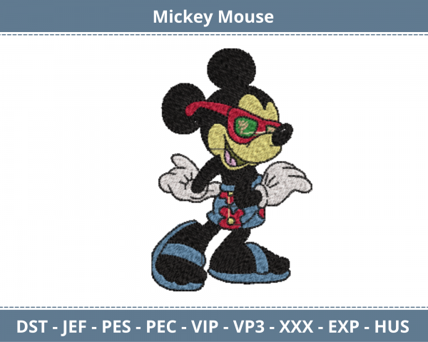 Mickey Mouse Embroidery Design - Disney Cartoon - Machine Embroidery Pattern  - Instant Download Machine Embroidery Designs