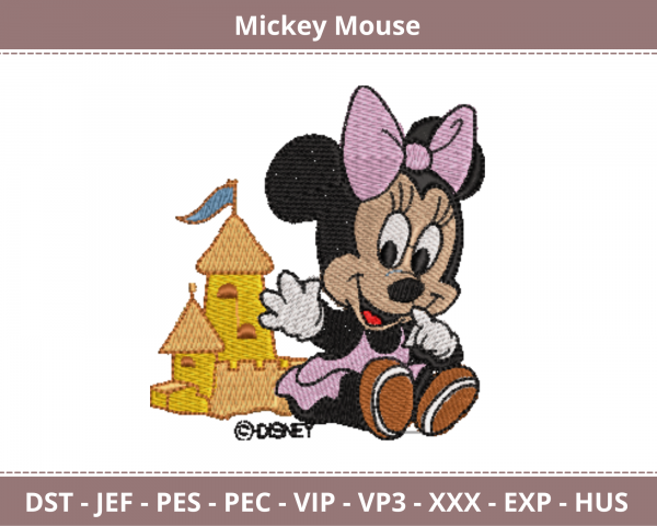 Mickey Mouse Embroidery Design - Disney Cartoon - Machine Embroidery Pattern  - Instant Download Machine Embroidery Designs