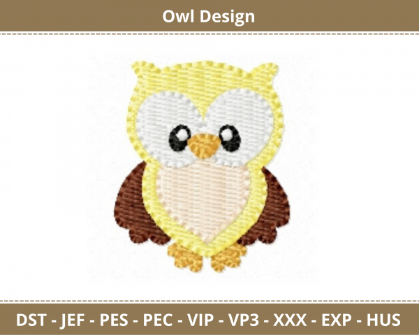 Owl Embroidery Design - Machine Embroidery Pattern - Instant Download Machine Embroidery Designs