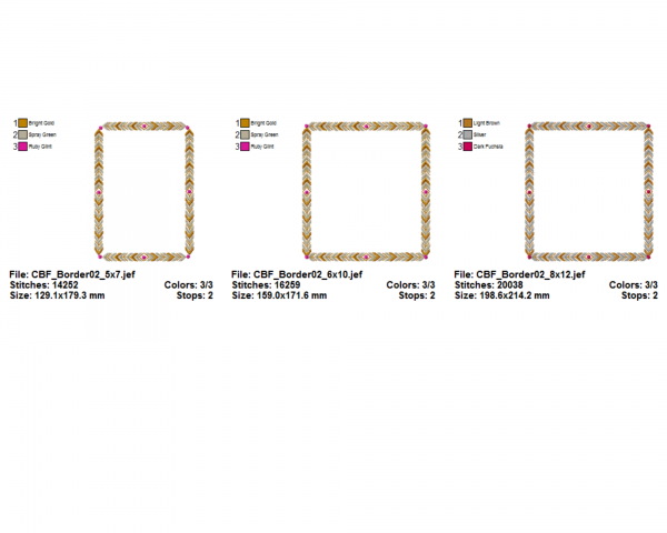 Frame Embroidery Design - Machine Embroidery Pattern - 2 Types - Instant Download  Machine Embroidery Designs