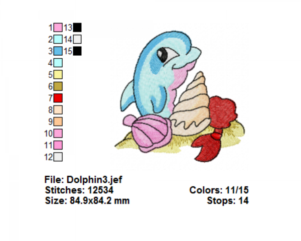 Dolphin Embroidery Design - Whale - Machine Embroidery Pattern – Instant Download Machine Embroidery Designs