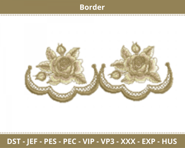 Border Embroidery Design - machine Embroidery Pattern - Instant Download Machine Embroidery Designs