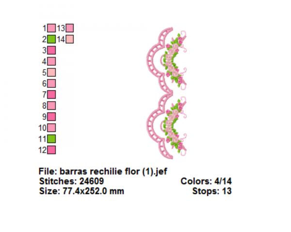 Border Embroidery Design - machine Embroidery Pattern - Instant Download Machine Embroidery Designs