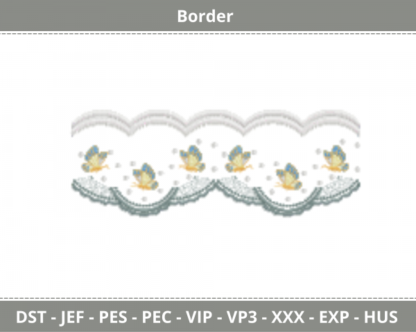 Border Embroidery Design - machine Embroidery Pattern - Instant Download Machine Embroidery Designs