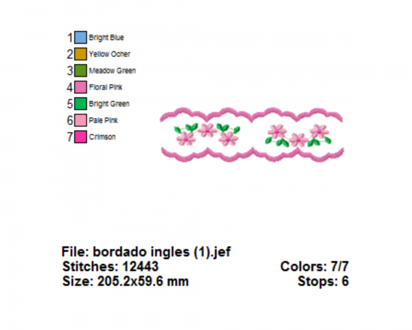 Border Embroidery Design - machine Embroidery Pattern - Instant Download Machine Embroidery Designs