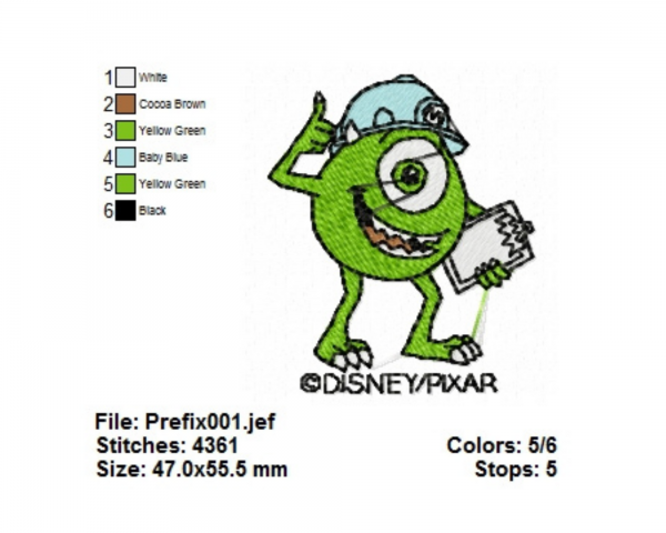 Monster Embroidery Design - Machine Embroidery Pattern - Instant Download Machine Embroidery Designs