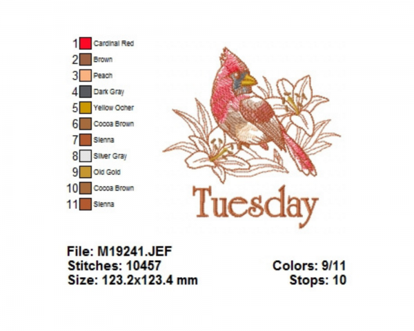Bird Embroidery Design - Machine Embroidery Pattern - Instant Download Machine Embroidery Designs