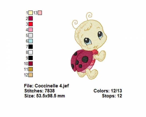 Cartoon Bee Embroidery Design - Machine Embroidery Pattern - Instant Download Machine Embroidery Designs