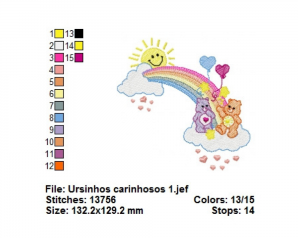 Creative Rainbow Embroidery Design - machine Embroidery Pattern - Instant Download Machine Embroidery Designs