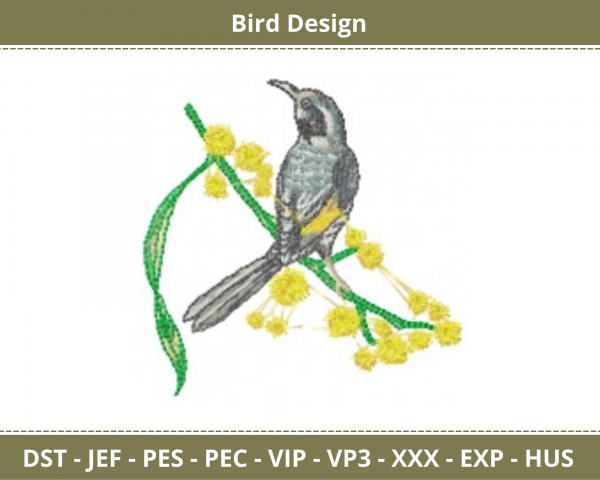 Bird Embroidery Design - Machine Embroidery Pattern - Instant Download Machine Embroidery Designs