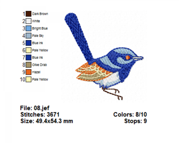 Sparrow Embroidery Design - Bird Machine Embroidery Pattern - Instant Download Machine Embroidery Designs