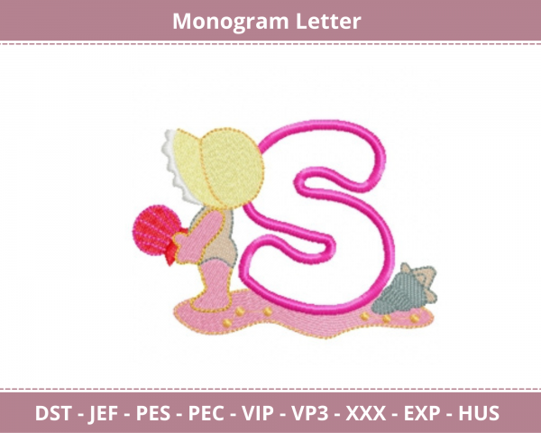 S Alphabet Embroidery Design - Monogram - Font - Machine Embroidery Pattern – Instant Download Machine Embroidery Designs