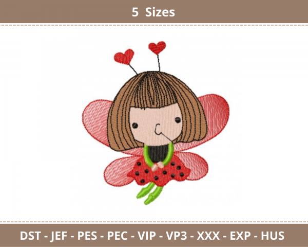Baby Butterfly Embroidery Design - Machine Embroidery Pattern - 5 Sizes - Instant Download Machine Embroidery Designs