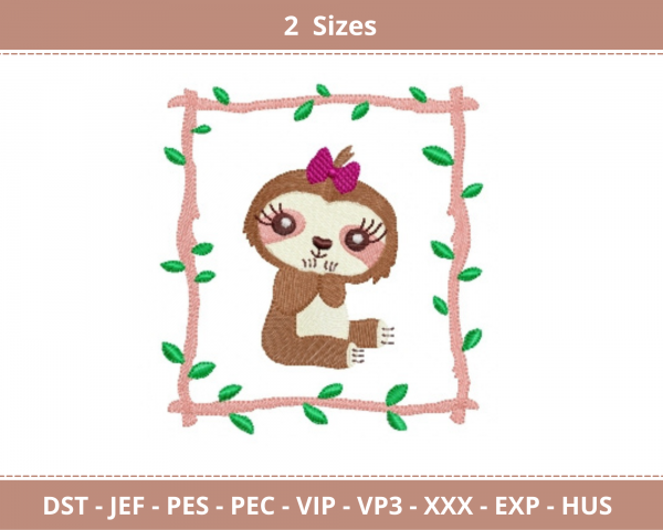 Preguicinha Cartoon Embroidery Design - Machine Embroidery Design - 2 Sizes - Instant Download Machine Embroidery Designs