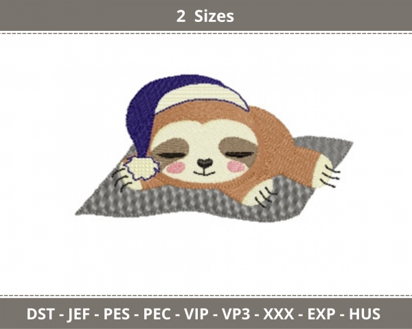 Lazy Preguicinha Cartoon Embroidery Design - Machine Embroidery Design - 2 Sizes - Instant Download Machine Embroidery Designs