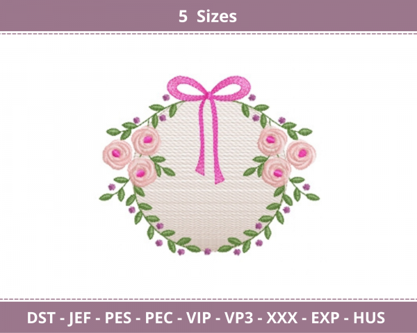 Creative Frame Embroidery Design - machine Embroidery Pattern - 5 Sizes -  Instant Download Machine Embroidery Designs