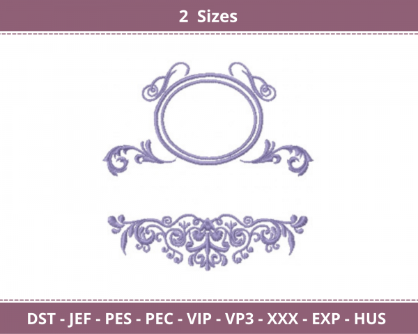 Creative Frame Embroidery Design - Machine Embroidery Pattern - 2 Sizes -  Instant Download Machine Embroidery Designs