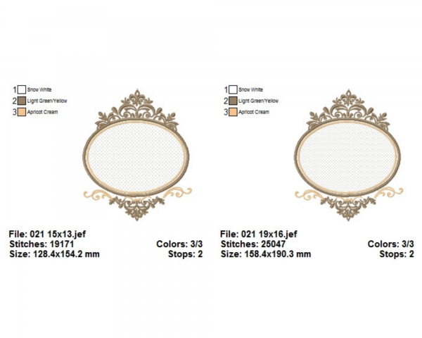 Frame Embroidery Design - Machine Embroidery Pattern - 2 Sizes - Instant Download  Machine Embroidery Designs