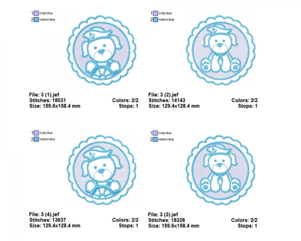 Dog Embroidery Design - Machine Embroidery Pattern - 4 Sizes - Instant Download Machine Embroidery Designs
