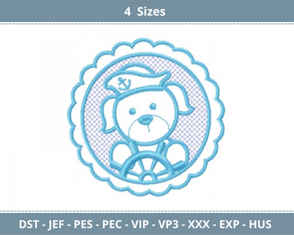 Dog Embroidery Design - Machine Embroidery Pattern - 4 Sizes - Instant Download Machine Embroidery Designs