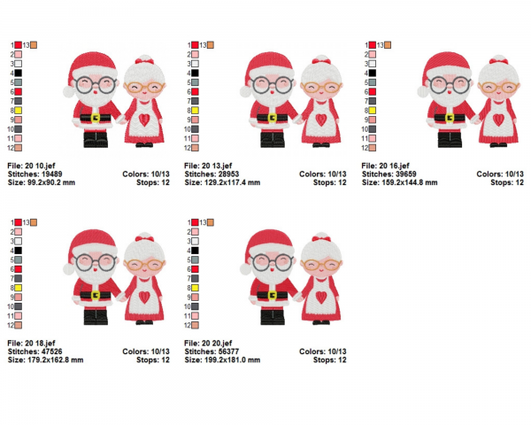 Santa Claus Embroidery Design - Christmas - Machine Embroidery Pattern - 5 Sizes - Instant Download Machine Embroidery Designs