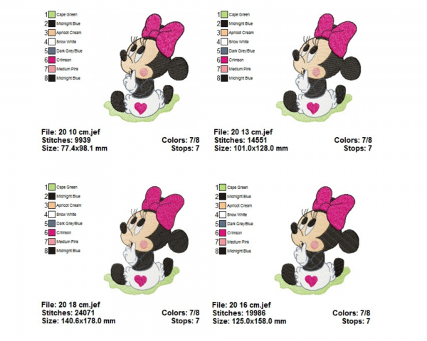 Mickey Mouse Embroidery Design - Cartoon - Machine Embroidery Pattern - 4 Sizes - Instant Download Machine Embroidery Designs