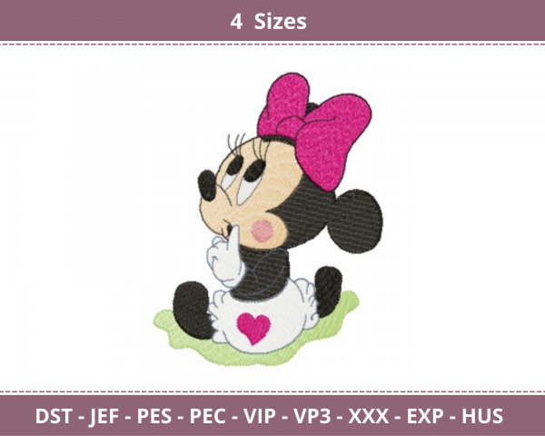 Mickey Mouse Embroidery Design - Cartoon - Machine Embroidery Pattern - 4 Sizes - Instant Download Machine Embroidery Designs