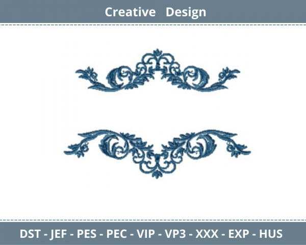Creative Frame Embroidery Design - Machine Embroidery Pattern -   Instant Download Machine Embroidery Designs