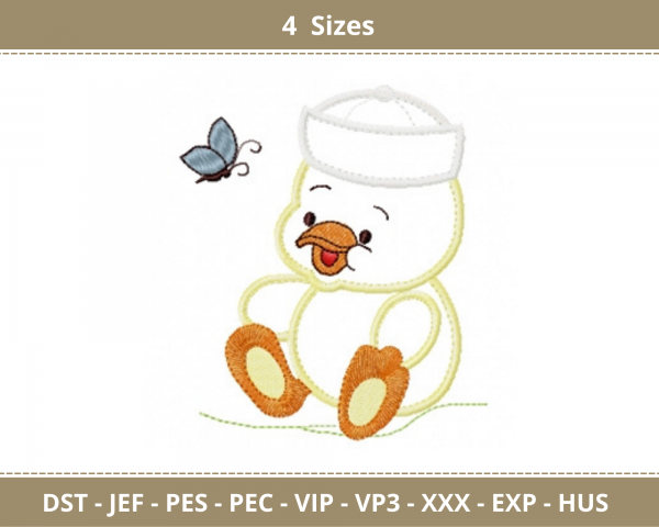 Applique Cartoon Embroidery Design - Machine Embroidery Pattern - 4 Sizes - Instant Download Machine Embroidery Designs