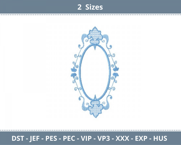 Frame Embroidery Design - Machine Embroidery Pattern - 2 Sizes - Instant Download  Machine Embroidery Designs