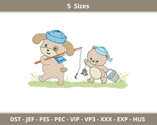 Cute Puppy Embroidery Design - Dog - Machine Embroidery Pattern - 5 Sizes - Instant Download Machine Embroidery Designs