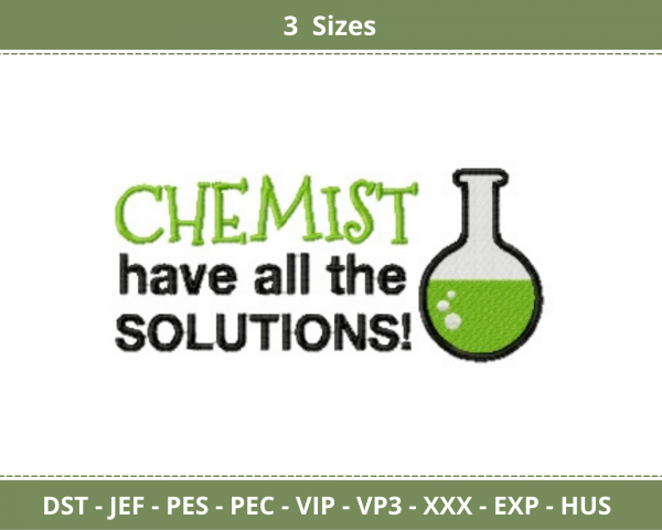 Chemist Quotes Embroidery Design - Machine Embroidery Pattern - 3 Sizes - Instant Download Machine Embroidery Designs