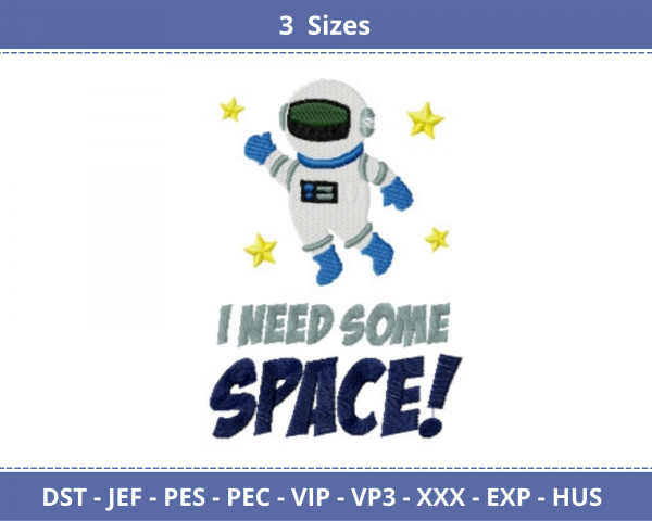 Astronauts Quotes Embroidery Design - Machine Embroidery Pattern - 3 Sizes - Instant Download Machine Embroidery Designs