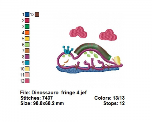 Baby Dinosaur Embroidery Design - Dino - machine Embroidery Pattern - Instant Download Machine Embroidery Designs