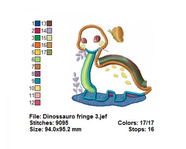 Baby Dinosaur Embroidery Design - Dino - machine Embroidery Pattern - Instant Download Machine Embroidery Designs