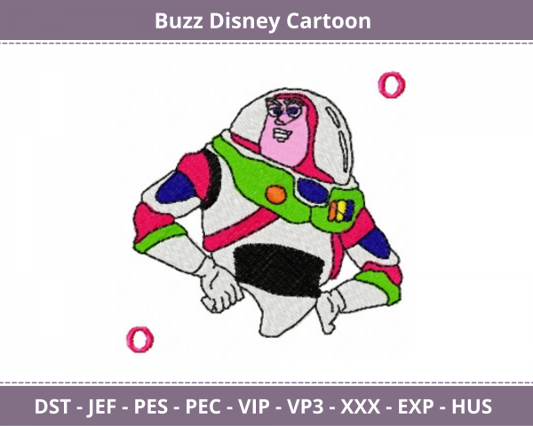 Buzz Toy Story Cartoon Embroidery Design - Machine Embroidery Pattern - Instant Download Machine Embroidery Designs