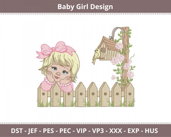 Baby Girl Cloths Embroidery Design - Machine Embroidery Pattern - Instant Download Machine Embroidery Designs