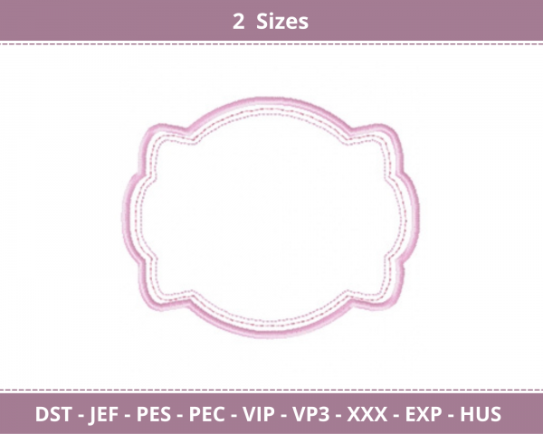 Frame Embroidery Design - Machine Embroidery Pattern - 2 Sizes - Instant Download  Machine Embroidery Designs
