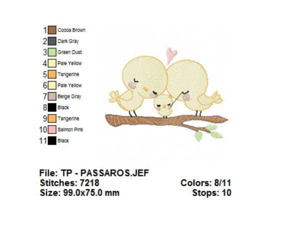 Birds Embroidery Design - Machine Embroidery Pattern - Instant Download Machine Embroidery Designs