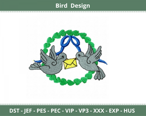 Birds Embroidery Design - Machine Embroidery Pattern - Instant Download Machine Embroidery Designs