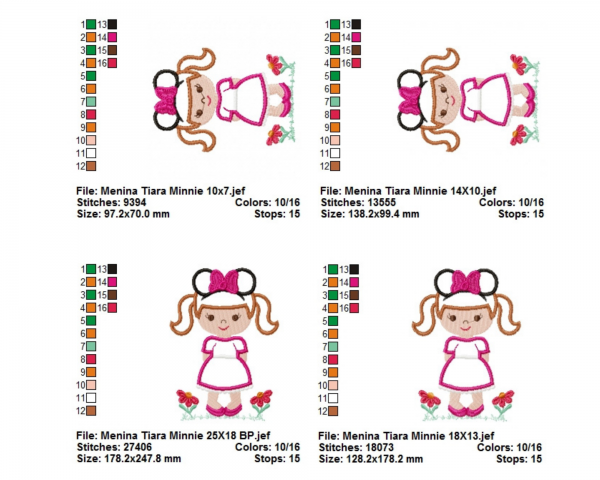 Barbie Girl Embroidery Design - Machine Embroidery Pattern - 4 Sizes - Instant Download Machine Embroidery Designs