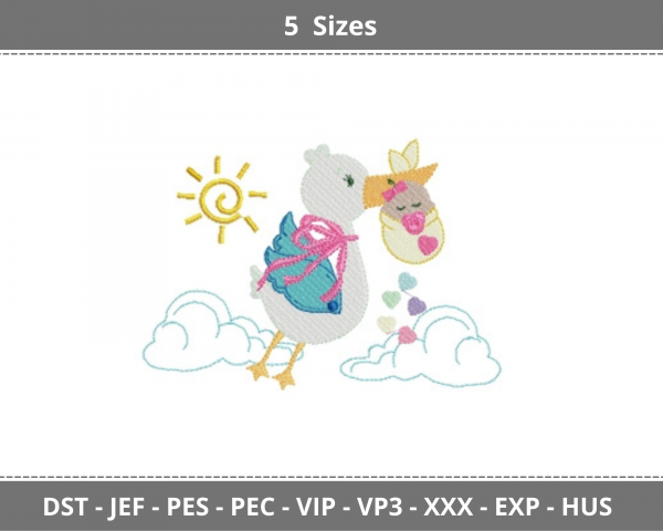 Bird Embroidery Design - Machine Embroidery Pattern - 5 Sizes - Instant Download Machine Embroidery Designs